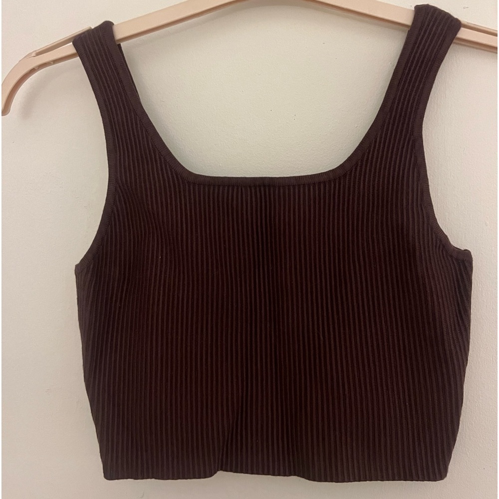 Revolve brown cropped top